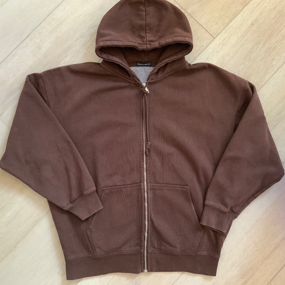 Brandy Melville Oversized Brown Christy Hoodie